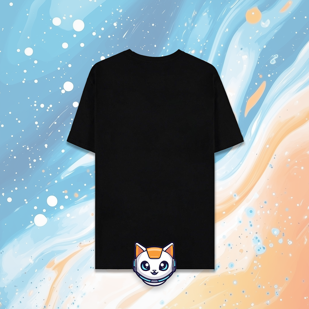 Pokémon T-Shirt Black Pikachu Line-art